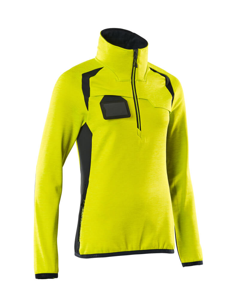 MASCOT® ACCELERATE SAFE Fleecepullover mit kurzem Reißverschluss  Gr. 2XL, hi-vis gelb/schwarzblau - jetzt NEU  bei ✭ HUG Technik ✓