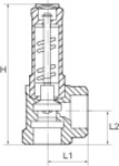 Eck-Sicherheitsventil Flüssigkeiten G 1 1/2, 11,5 bar - bei HUG Technik ✓