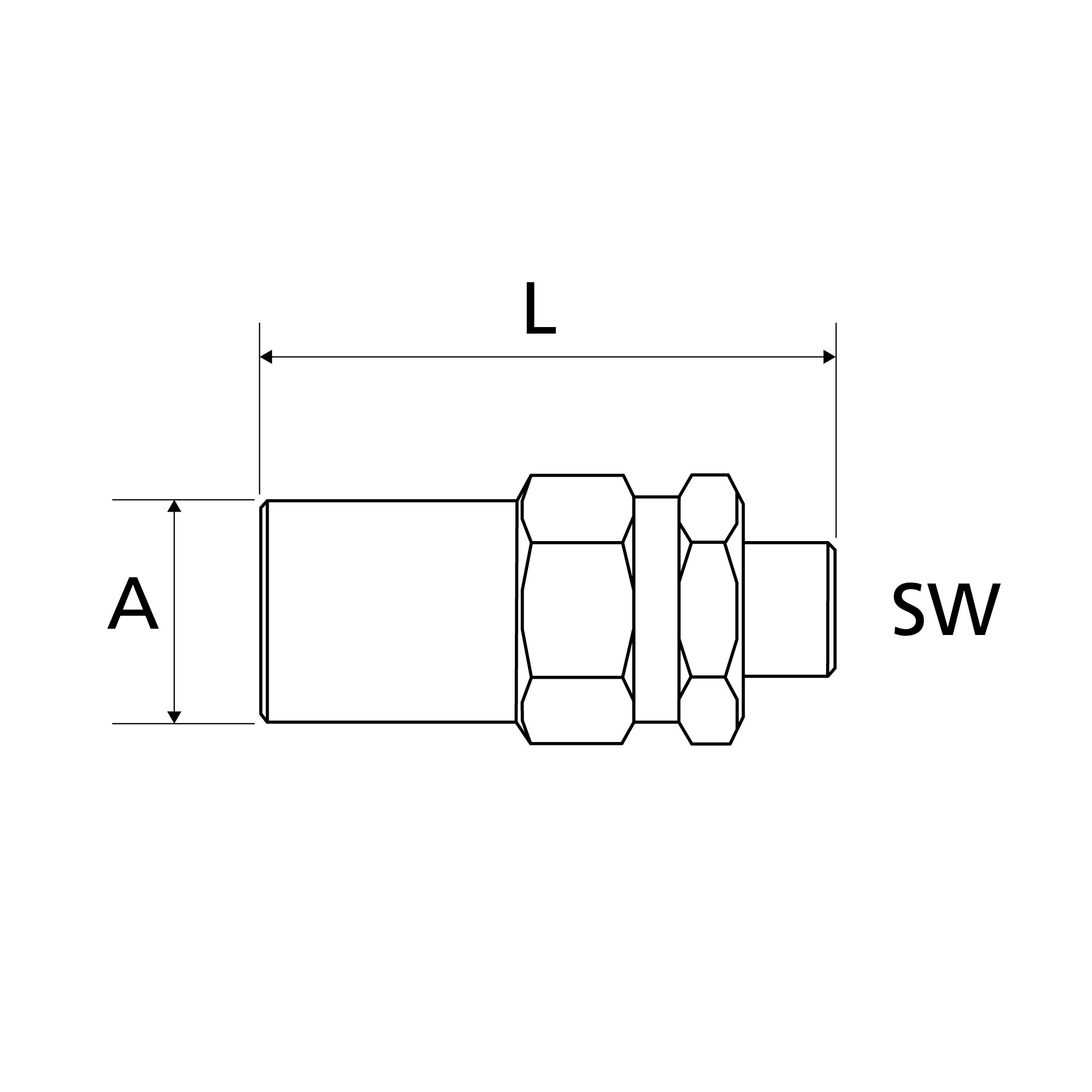 Filter »inline«, 36 µm, G 1/8 IG/AG, SW 17 - direkt bei HUG Technik ✓