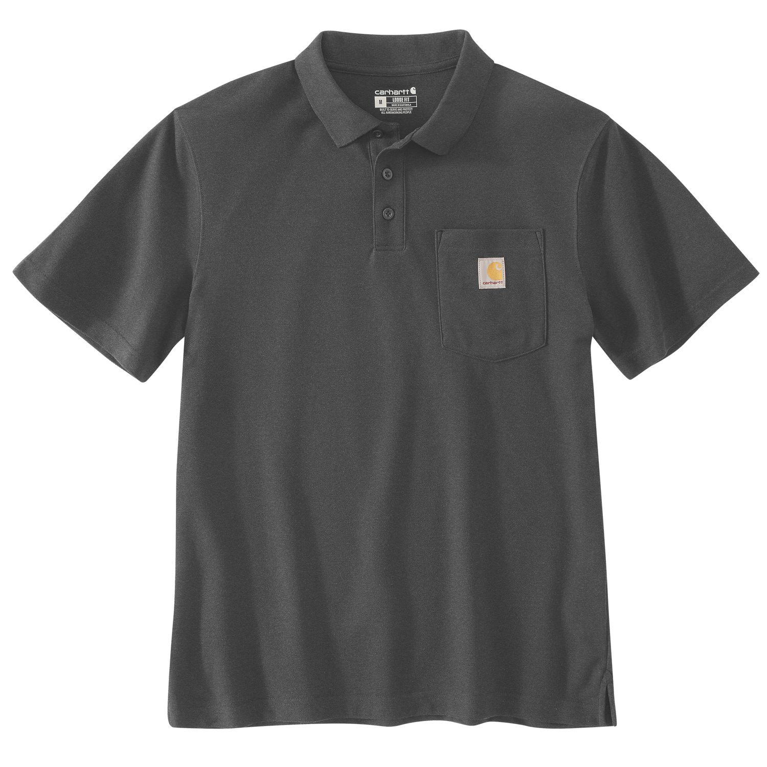 carhartt® Herren Polo »MIDWEIGHT S/S POCKET POLO« carbon heather - direkt bei HUG Technik ✓