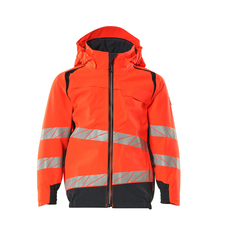 MASCOT® ACCELERATE SAFE Hard Shell Jacke für Kinder  Gr. 116, hi-vis rot/schwarzblau - bekommst Du bei HUG Technik ♡