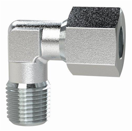 Winkel-Einschraubverschraubung, NPT 1 a., Rohr-Ø 28, Stahl verzinkt - bei HUG Technik ✓