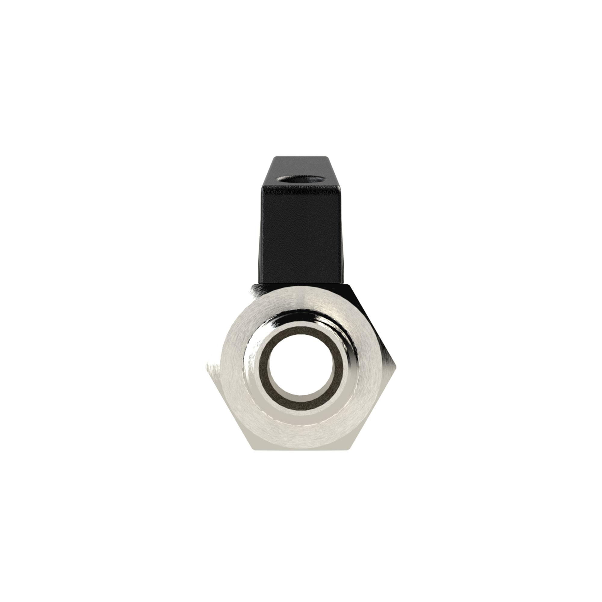 Mini-Kugelhahn, glatte Oberfläche, Messing vernickelt, G 3/4 IG/AG, DN 13,5 - erhältlich bei ☆ HUG Technik ✓