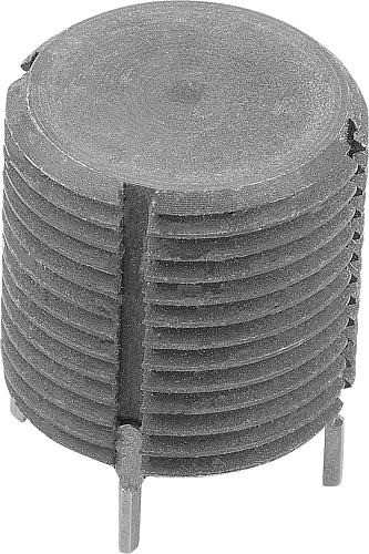 Gewindeeinsatz Vollkörper Stahl, M08 - K0400.08 - direkt bei HUG Technik ✓