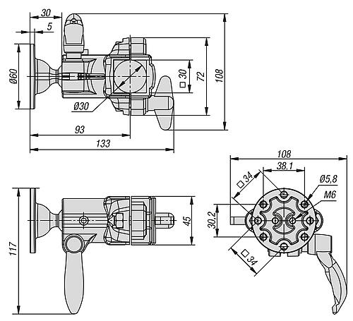 Monitorhalterung Kompakt, Thermoplast, Komp:Aluminium - K1510.3000 - erhältlich bei ✭ HUG Technik ✓