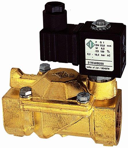 2/2-Wege-Magnetventil Messing, NO, vorgesteuert, 230 V, G 1 1/2, PN 0,2 - 10 bar - erhältlich bei ♡ HUG Technik ✓