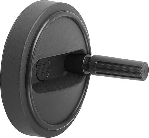 Handrad ohne Nut Gr.1 D1=80 Thermoplast, drehbar, Komp: Thermoplast, D=10 - K0257.108010 - direkt von HUG Technik ✓