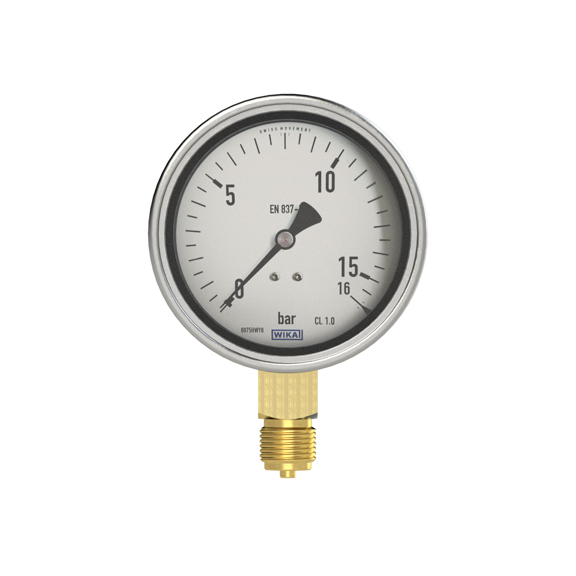 Manometer, Robustausführung, G 1/2 unten, 0 - 600,0 bar, Ø 160 - bei HUG Technik ✓