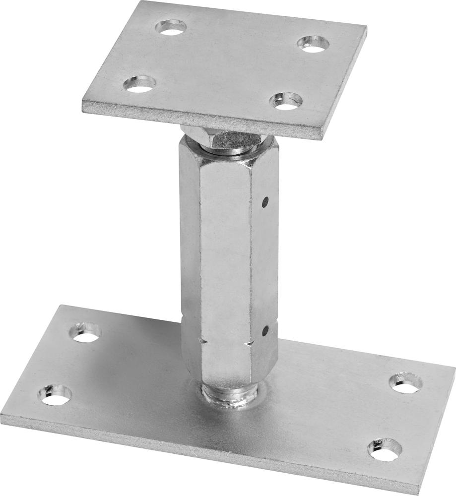 Stützenfuß Typ P höhenverst. 80x70x5,0mm - direkt bei HUG Technik ✓