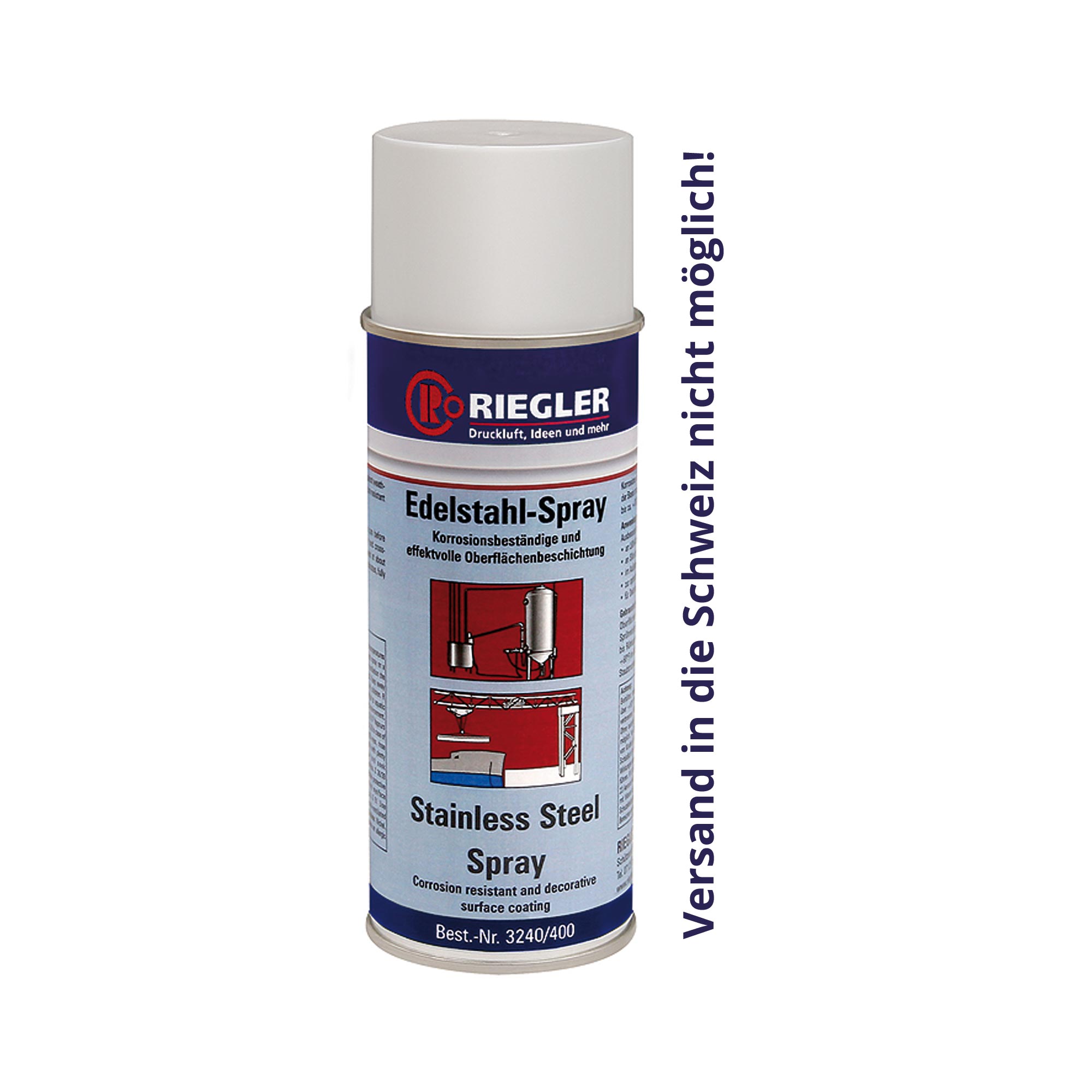 Edelstahl-Spray, Temperatur max. 300 °C, 400 ml - bei HUG Technik ✭