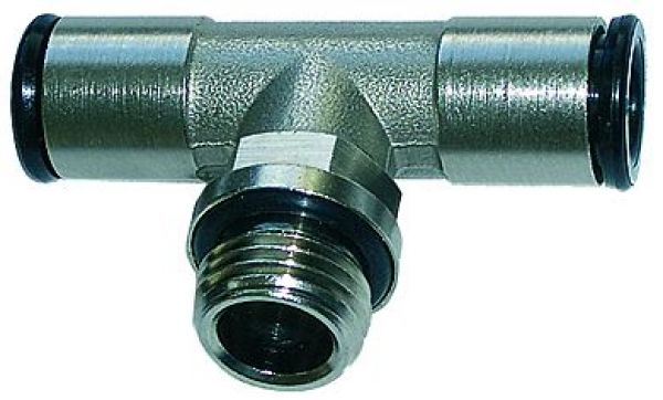 T-Einschraubverschraubung »value line« drehbar G1/4 a. Messing vernickelt Ø10mm - bei HUG Technik ✓ ✌