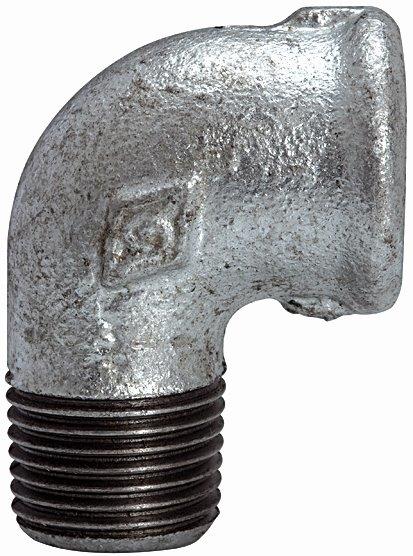 Winkel 92, 90°, IG/AG, Rp/R 2 1/2, schwarzer Temperguss feuerverzinkt - bei HUG Technik ✓