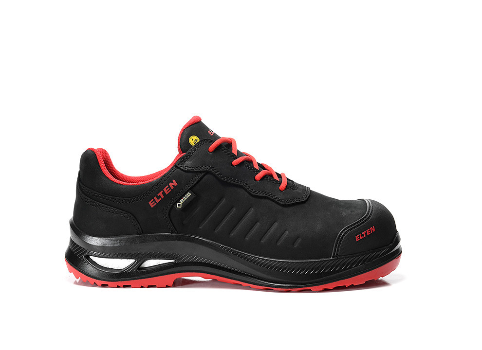 ELTEN® Sicherheitshalbschuh STEWART XXG Pro GTX black-red Low ESD S3 HI CI - bei HUG Technik ☆