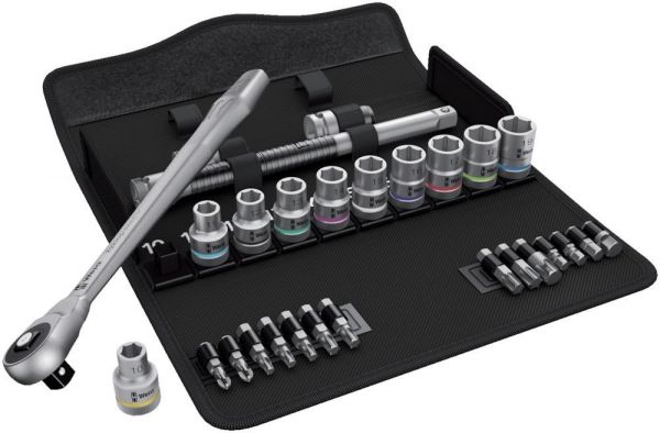 Wera® Zyklop metal push Durchsteck-Knarrensatz, 1/2" metrisch, 28-teilig 8100 SC 7 - kommt direkt von HUG Technik 😊