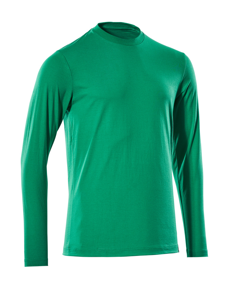 MASCOT® CROSSOVER T-Shirt, Langarm  Gr. 2XL/ONE, grasgrün - bekommst Du bei HUG Technik ♡