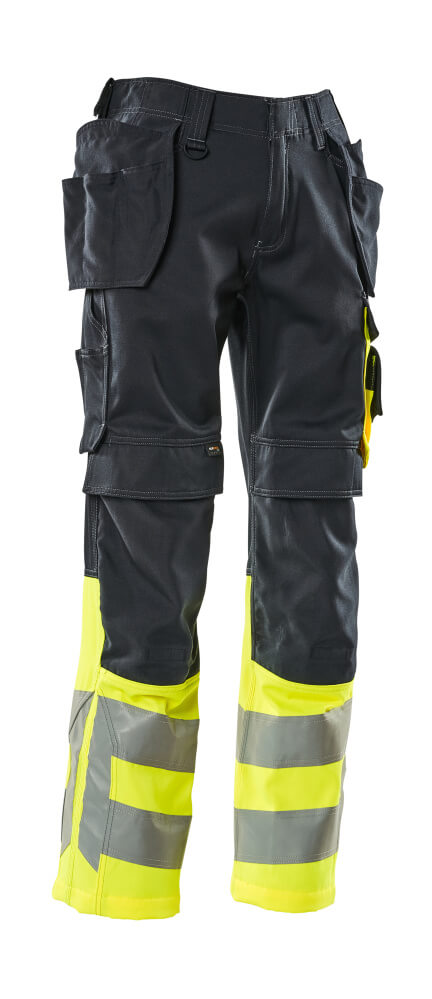 MASCOT® SAFE SUPREME Hose mit Hängetaschen  Gr. 76/C46, schwarzblau/hi-vis gelb - bei HUG Technik ♡