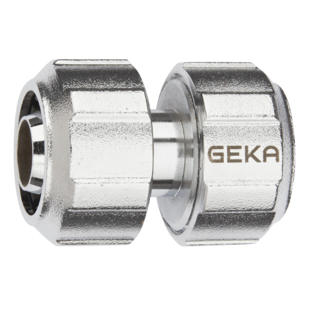 GEKA® plus-Schlauchverbinder "Stecksystem" 1/2" - 13mm MS Cr mit Spannmutter - gibt’s bei HUG Technik ✓