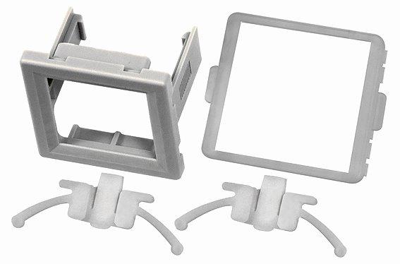 Einbaurahmen mit Schutz-Abdeckung aus Kunststoff für elektronischen Druckschalter mit Digitalanzeige - erhältlich bei ✭ HUG Technik ✓