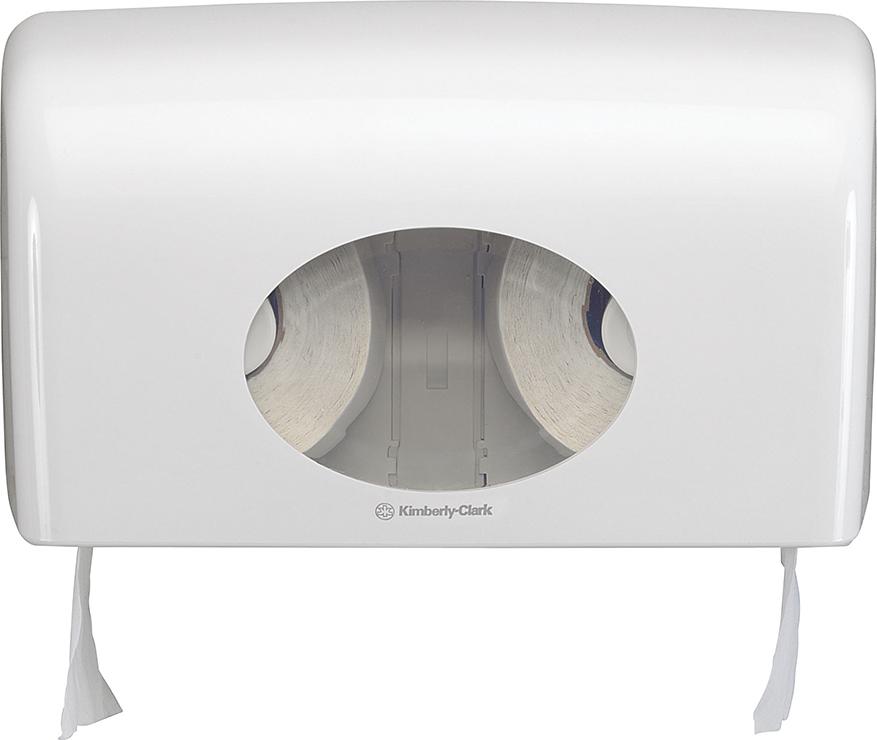 Doppelspender Auqarius™ für Toilet Tissue- Kleinrollen, 128x180x298mm - bei HUG Technik ✭