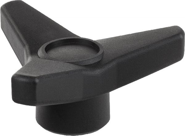 Dreisterngriff Innengewinde M12, Form: K, D=105 - K1083.210512 - kommt direkt von HUG Technik 😊