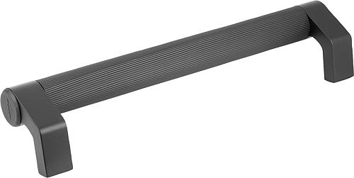 Winkelschenkelgriff abgewinkelt Aluminium, schwarz, Komp: Thermoplast, Komp: schwarz geriffelt - K0132.2004 - bekommst Du bei ★ HUG Technik ✓