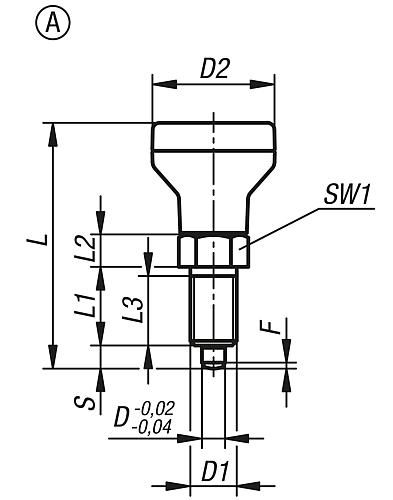 Arretierbolzen mit Zustandssensor, Gr.1, M10x1, D=5, Form: A ohne Rastnut, ohne Kontermutter, Edelstahl gehärtet - K1495.01105 - bekommst Du bei HUG Technik ♡