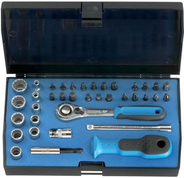 GEDORE Steckschlüssel-Garnitur 1/4 Zoll 37-teilig D20 KAU-20 - bei HUG Technik ✭