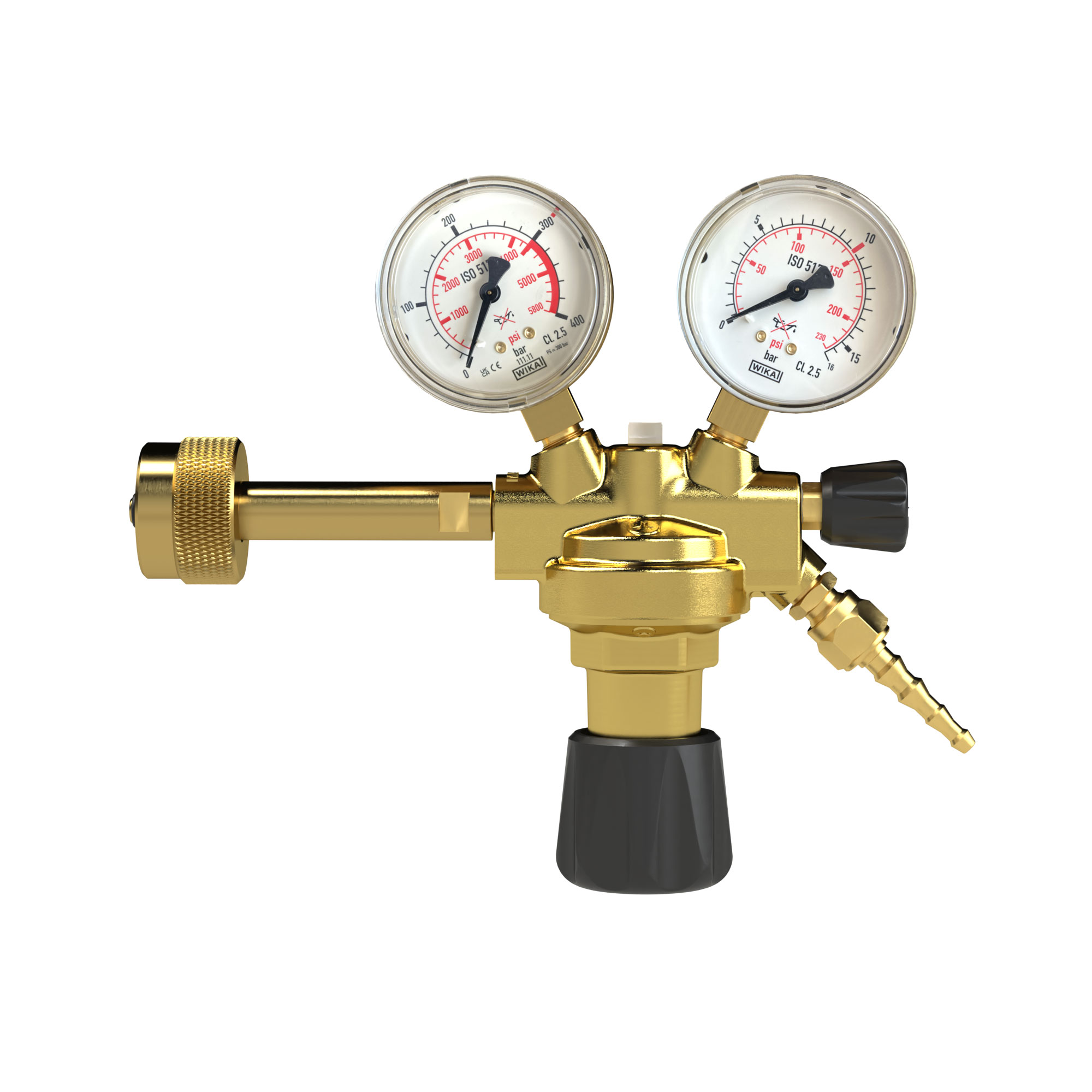 Flaschendruckminderer, 300 bar, Stickstoff, Arbeitsdruck 0-10 bar - direkt von HUG Technik ✓