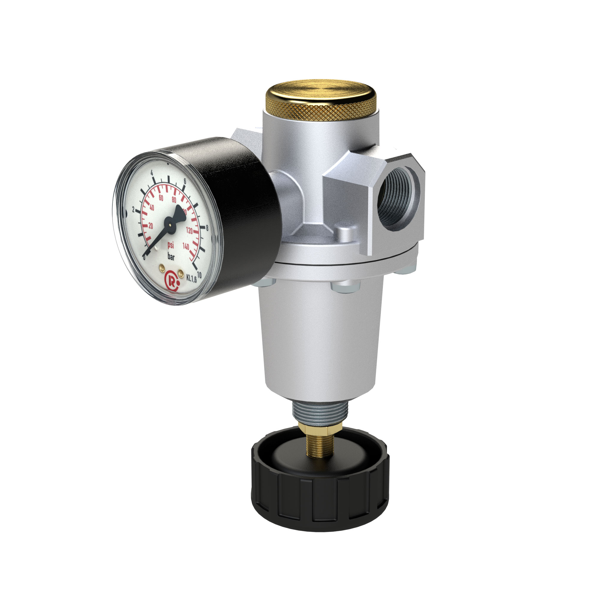 Konstant-Druckregler inkl. Manometer, BG 2, G 3/8, 0,5 - 16 bar - bekommst Du bei HUG Technik ♡