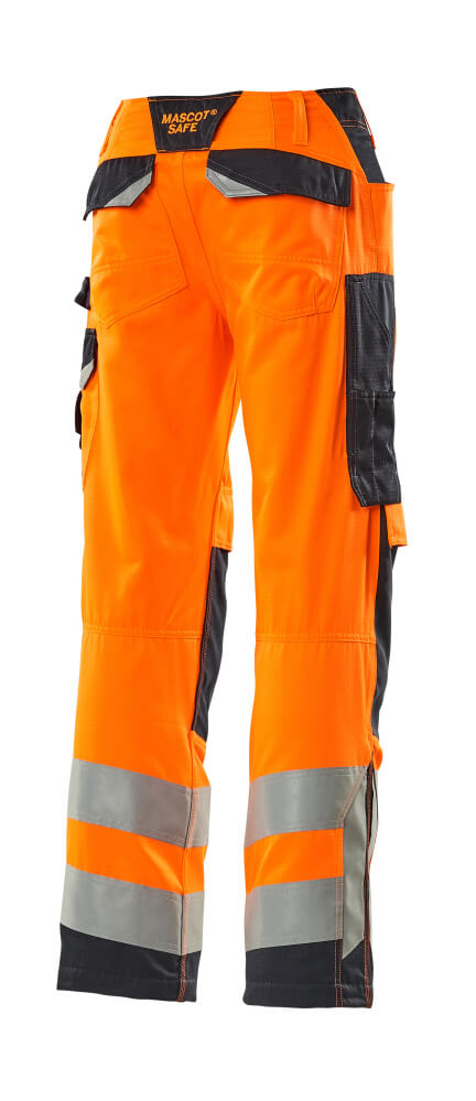 MASCOT® SAFE SUPREME Hose mit Knietaschen  Gr. 76/C46, hi-vis orange/schwarzblau - bei HUG Technik ✓