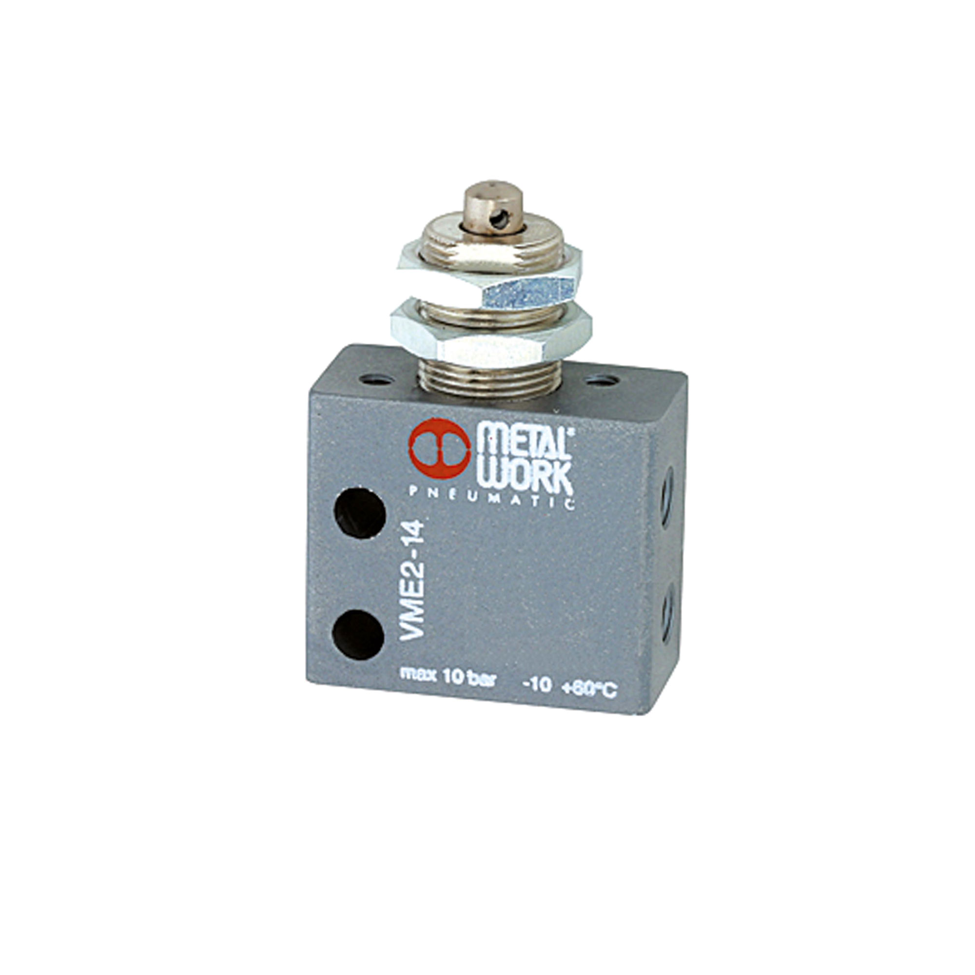 3/2-Miniventil, mech., Stößel, Schalttafeleinbau, NC, M5 seitl. - direkt bei HUG Technik ✓