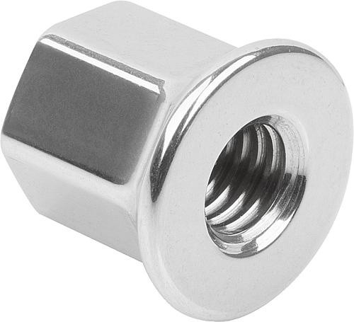 Hutmutter mit Bund Hygienic Usit® D=M04, Edelstahl 1.4404 poliert EHEDG - K1493.04 - bei HUG Technik ♡