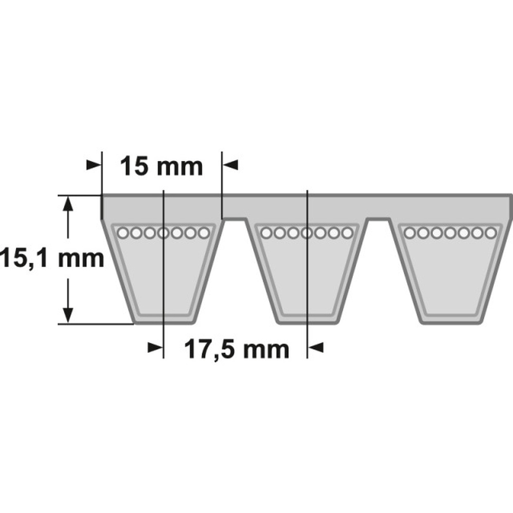 Skizze Gates® Kraftband 15J