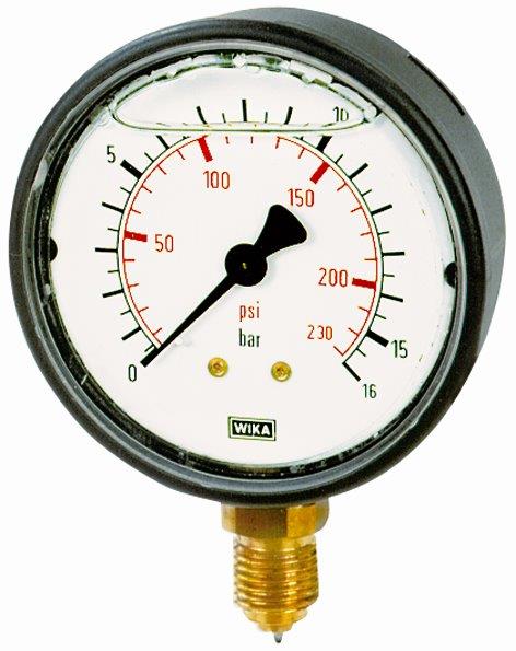 Glyzerinmanometer, Kunststoff, G 1/4 unten, -1 / +0,6 bar, ø 63 mm - bekommst Du bei HUG Technik ♡
