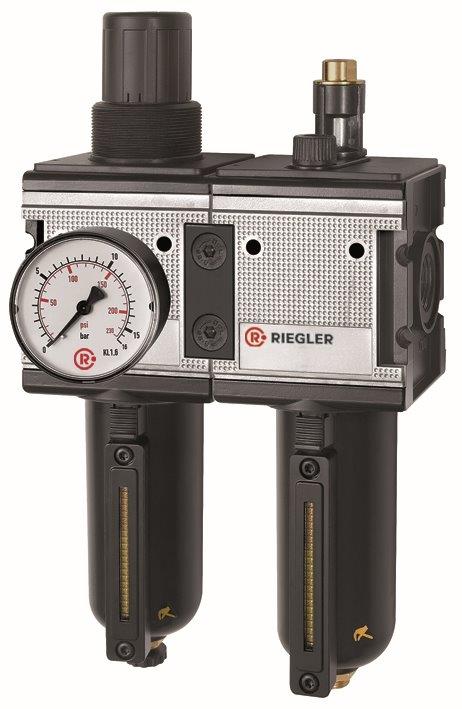 Wartungseinheit 2-tlg. »multifix« mit Metallbehälter, BG 4, G 1 - bei HUG Technik ✭