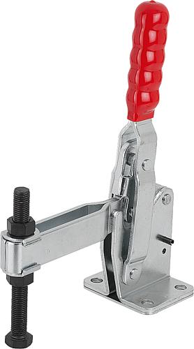 Schnellspanner, Fuß waagrecht, Standard, F2=8000, verstellbare Andruckspindel M16x150, Stahl verzinkt - K1255.008000 - bei HUG Technik ✭