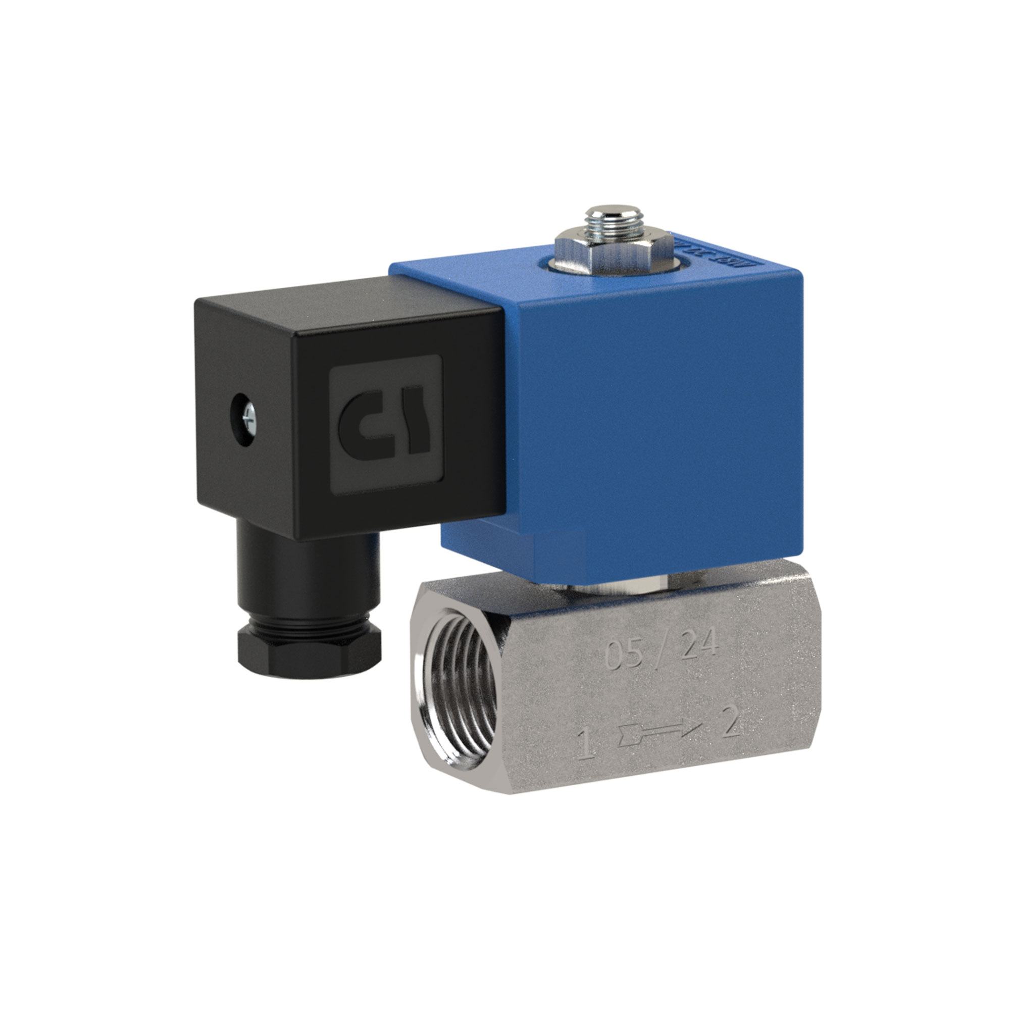 2/2-Wege-Magnetventil, Edelstahl, NO, direktgesteuert, 230 V, G 3/8, PN 0-10 bar, FKM - erhältlich bei ❣ HUG Technik ✓