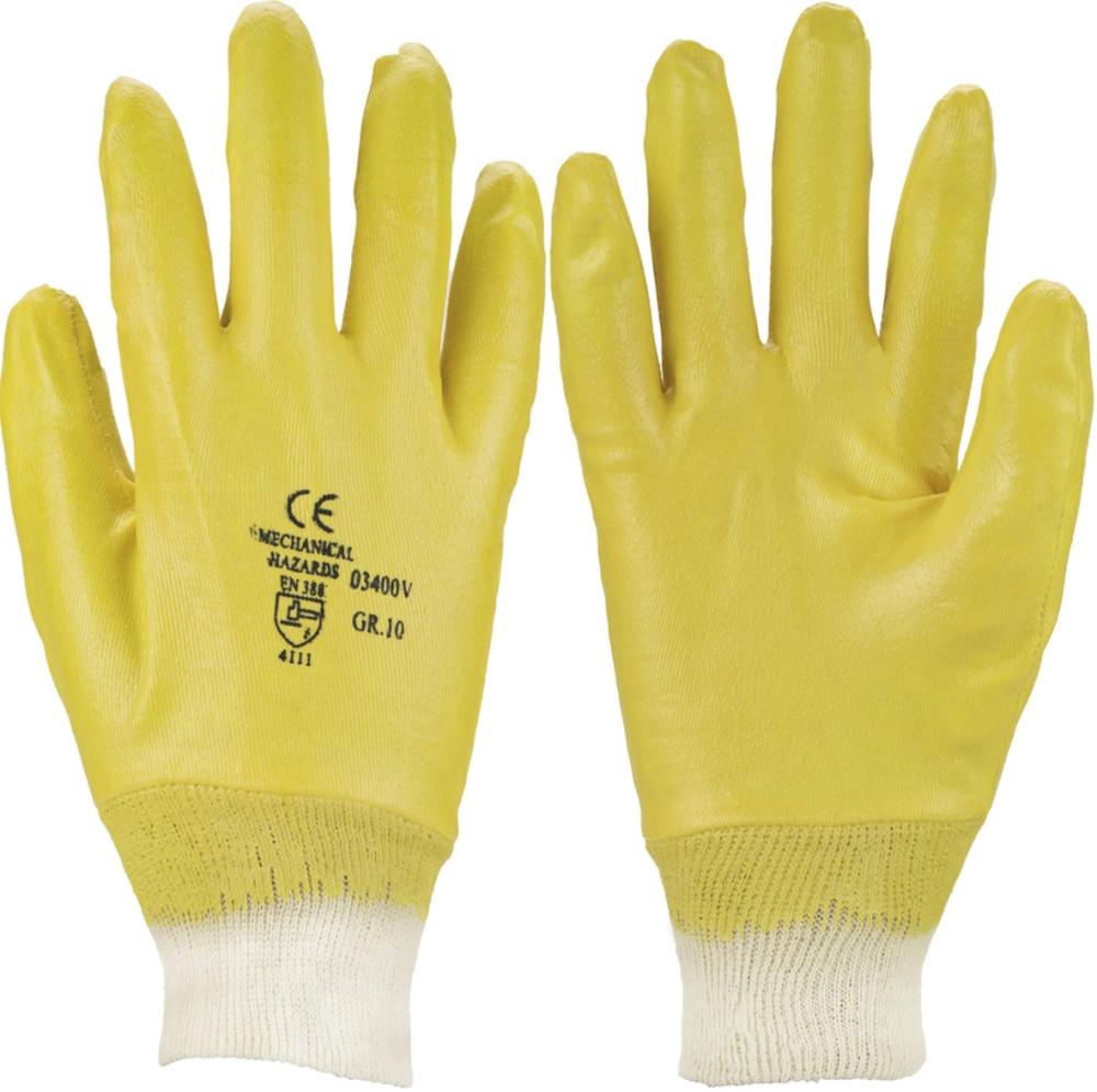 ASATEX® Nitril-Handschuh 03400, Nitril, Kat. II, gelb - bei HUG Technik ✭