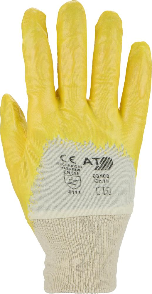 ASATEX® Nitril-Handschuh 03400, Nitril, Kat. II, gelb - gibt’s bei HUG Technik ✓