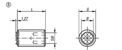 Gripper verstellbar M10x25, Form: B Werkzeugstahl, Komp: Hartmetall - K0388.2510 - gibt’s bei ☆ HUG Technik ✓