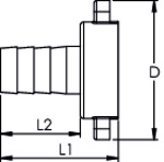 2/3 Schlauchverschraubung, G 1 1/2 x 32 mm, Überwurfmutter, flachdichtend, leichte Ausführung, Messing blank - bei HUG Technik ✓