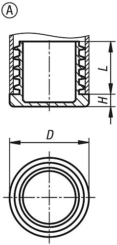 Verschlussstopfen für Rundrohre D=18 Thermoplast - K0494.018150 - bei HUG Technik ☆