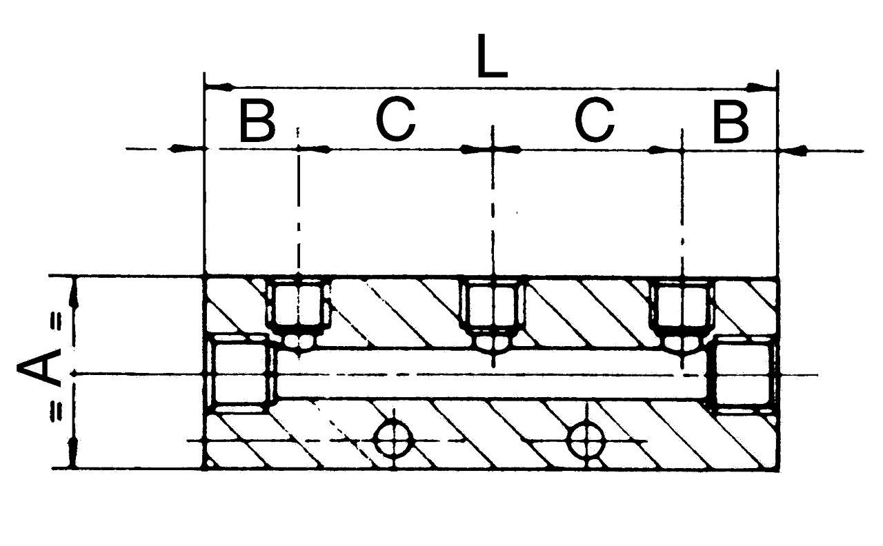 Verteilerleiste, Abgänge einseitig, Eingang 2x1/2, Ausgang 4x1/4 - gibt’s bei HUG Technik ✓