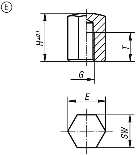 Positionsfuß M08 L1=15, Form:E Autom.Stahl, SW=17 - K0298.515 - bekommst Du bei ★ HUG Technik ✓