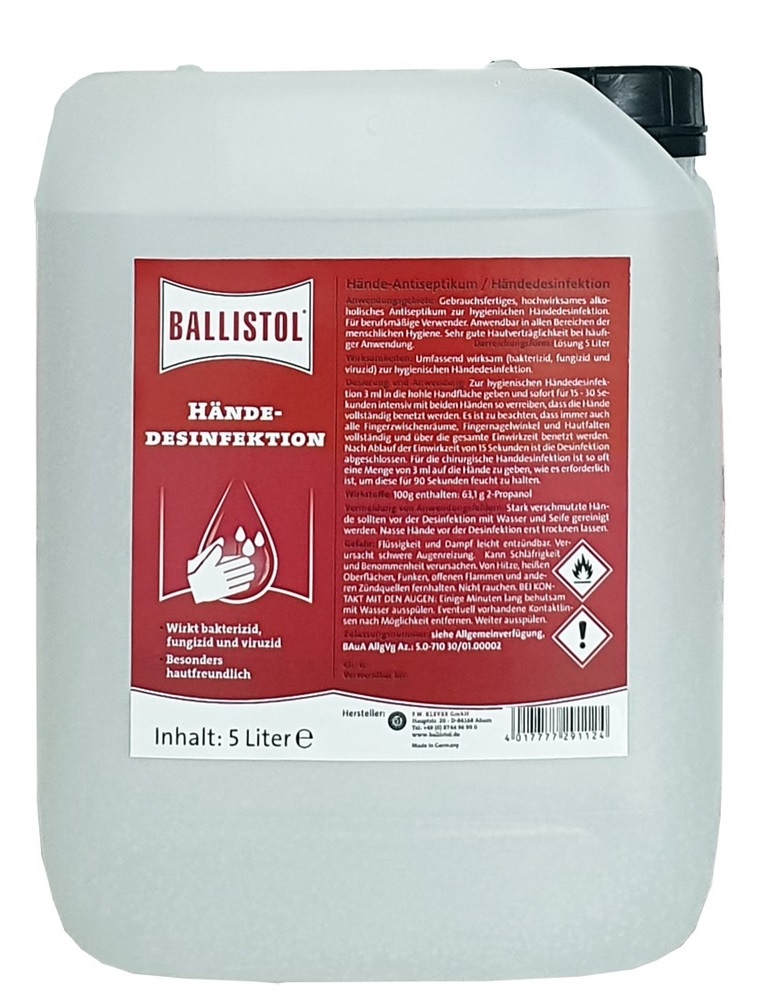 Ballistol® COVID-19 Handdesinfektionsmittel - direkt bei HUG Technik ✓