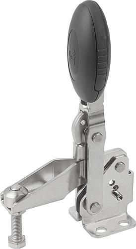 Produktbild Schnellspanner Standard, Fuß waagrecht, Edelstahl, Komp: Polyamid Komp: schwarz RAL7021, M=M05x25 - K0662.105000 - bei HUG Technik ✓