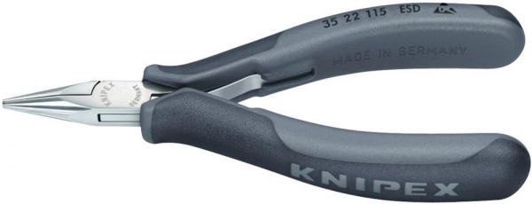 KNIPEX® Greifzange Elektronik ESDBacken flachrund 115 mm - bei HUG Technik ✓