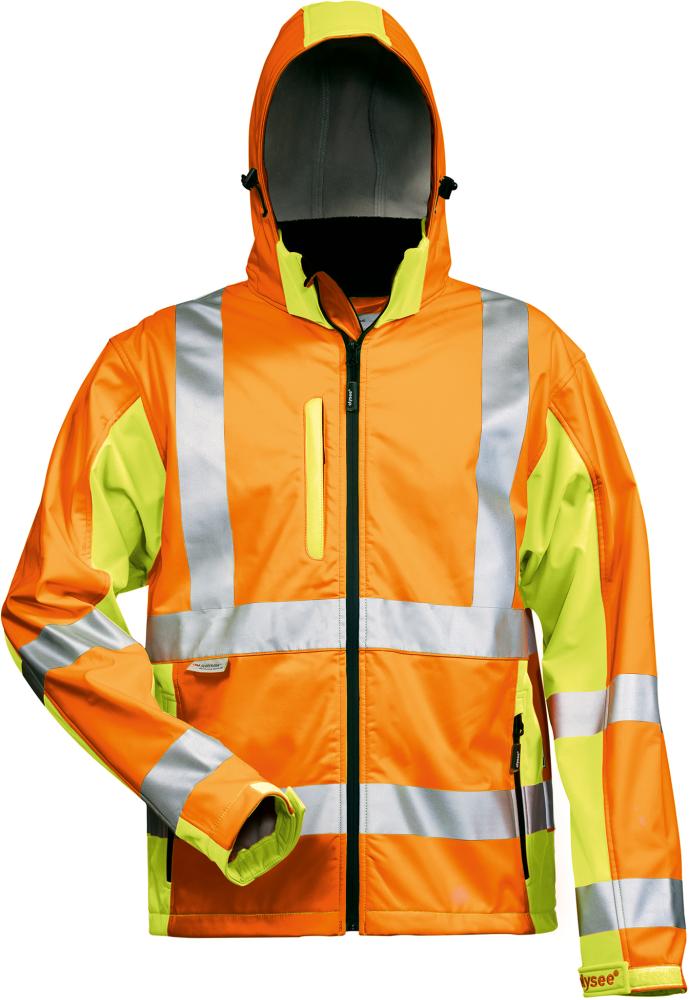 elysee® Warnjacke Hoss, Softshell, orange-gelb - gibt’s bei HUG Technik ✓