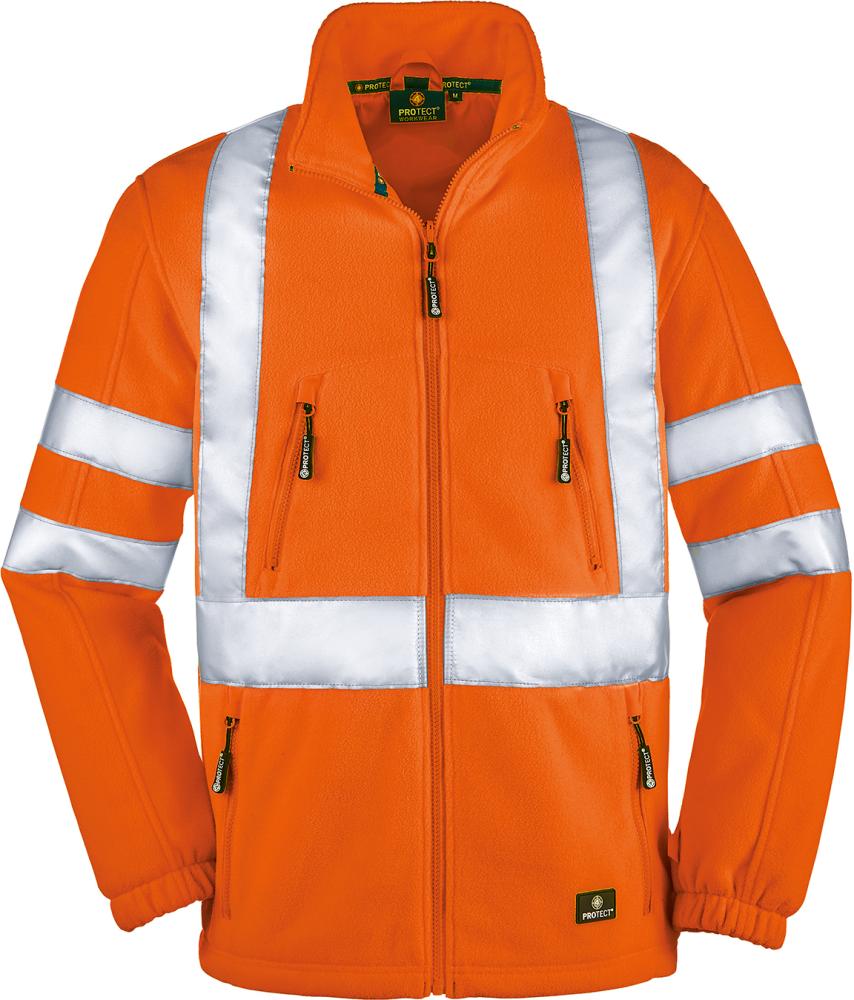 4Protect® Warnfleecejacke Seattle, neon-orange - direkt von HUG Technik ✓
