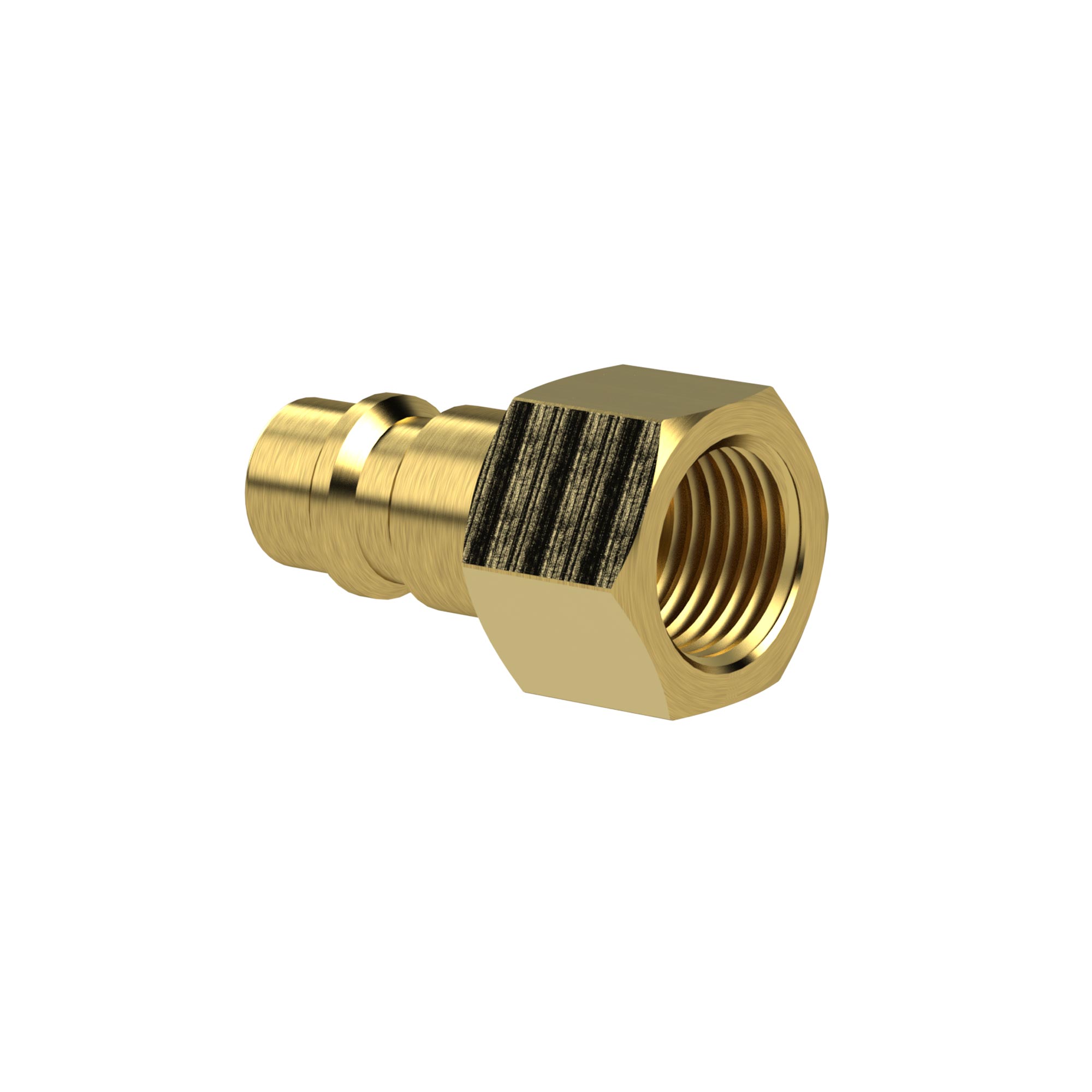 Nippel für Kupplungen NW 7,2 - NW 7,8, Messing blank, G 1/2 IG - erhältlich bei ☆ HUG Technik ✓
